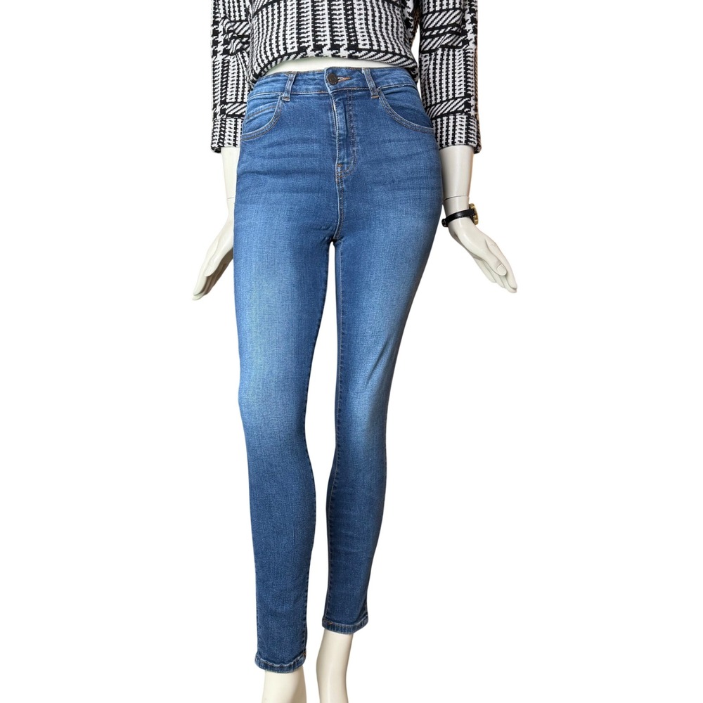 Noisy May Jeans Nimlexi Skinny Blue Medium Wash High Rise Basiccore Casual 29X28
